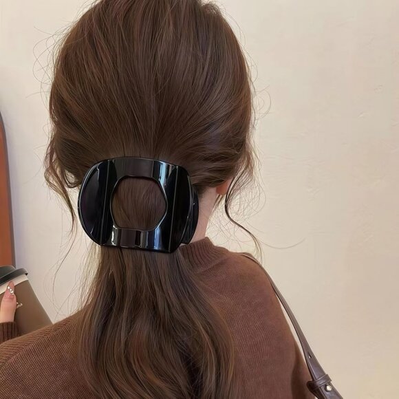 6PCS Flat Hair Claws Curved Clips Strong Hold No Slip for Thick Thin Hair - Picture 3 of 5